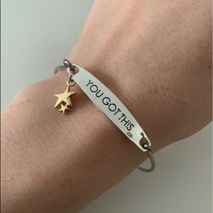 Engraved Silver Bangle